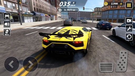 Samochód na ulicach miasta w Car Driving City: StreetPro